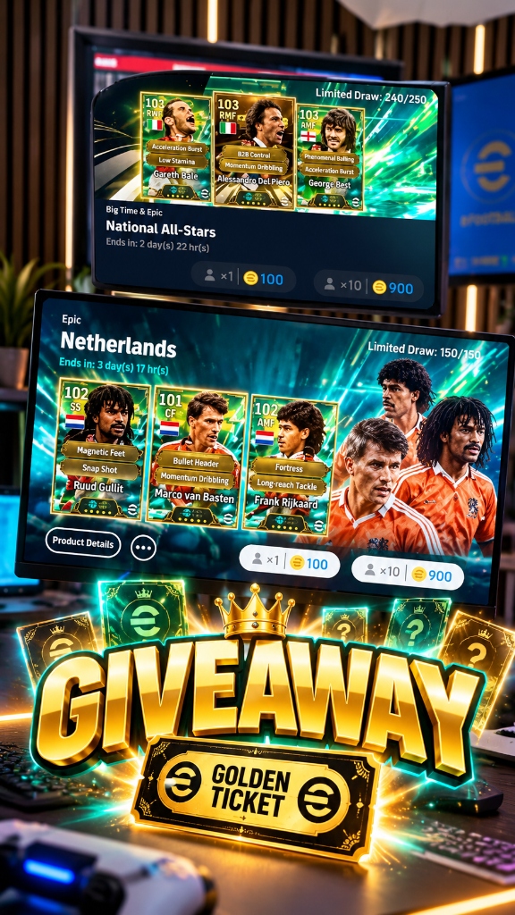 @mednasah eFootball Golden Ticket Giveaway Showcase